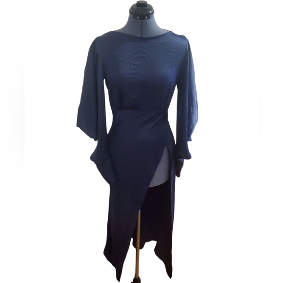 loaded Dresses & Skirts - Blue satin dress size small